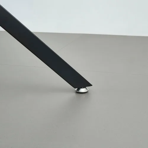 Miniatura 8 de Mesa de comedor redonda de 36 pulgadas para 4, mesa de comedor contemporánea de vidrio templado, mesa de comedor pequeña con base de metal de cruz