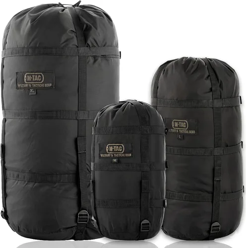 M-Tac Saco de compresión para saco de dormir militar resistente al agua, bolsa de compresión ligera de nailon para viajes, campamento, senderismo,