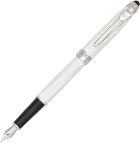 Miniatura 7 de Gullor Pluma estilográfica avanzada Jinhao 163 Executive Negro y Plata 18kgp Punta Media