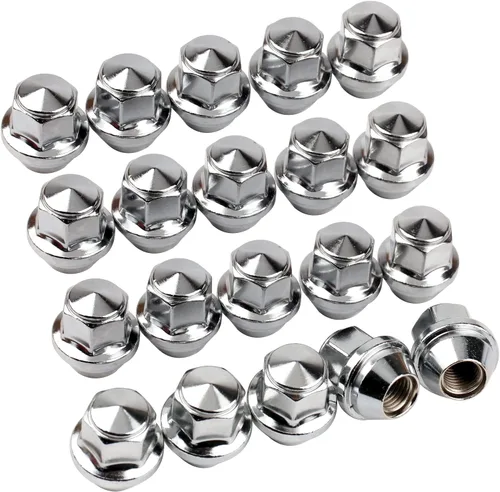 Miniatura 10 de Juego de 20 tuercas de rueda de fábrica OEM de 0.472 in x 1.5 para Focus Fusion Escape Ranger MKC MKZ Fiesta Stock Ruedas grandes de bellota asiento