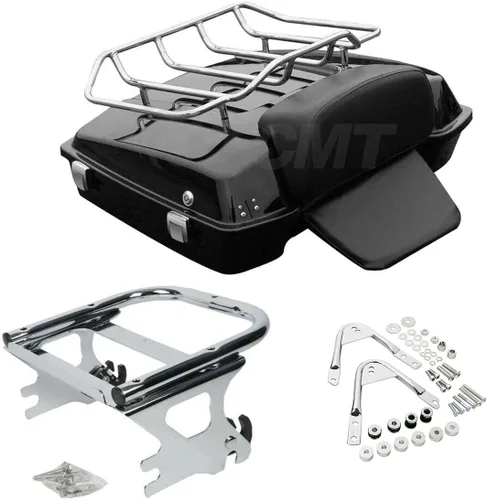 Miniatura 8 de TCMT Juego de maletero picado de 10.7 pulgadas para Harley Touring 1997-2013 Road King Road Glide Street Glide Electra Glide Pack