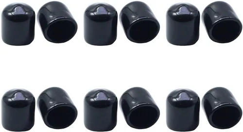 Miniatura 22 de Acocony Tapones de goma redondos de 1 pulgada, tapones de plástico de PVC flexible para agujeros redondos, color negro, paquete de 12