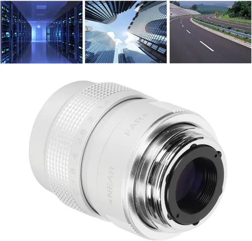 Miniatura 2 de Pomya Enfoque manual de gran apertura F1.4 de 0.984 in, lente de CCTV, lente MFT Prime para M43, tienda de soporte Almacén de estacionamiento (plata)