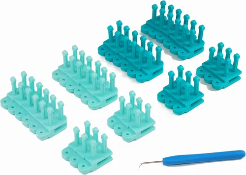 Miniatura 2 de Authentic Knitting Board Flexee Telar Enlaces Bitty, Calibre Fino, para Hilo Extra Fino, 72 Enlaces, 148 Clavijas