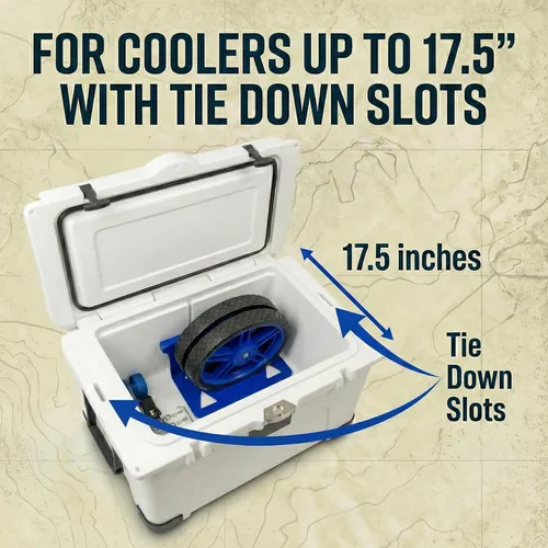 Miniatura 7 de Kit de rueda para enfriador para Yeti, RTIC, Igloo y la mayoría de otras marcas - Carro para enfriador - Carro de instalación fácil con accesorio