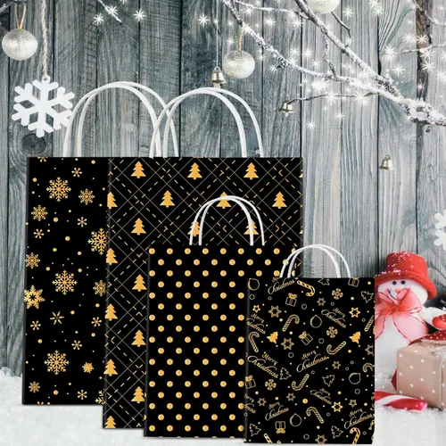 Miniatura 7 de MIAHART Juego de 45 hojas de papel con patrón de Feliz Navidad, 10 diseños, papel decorativo festivo para manualidades de doble cara para hacer