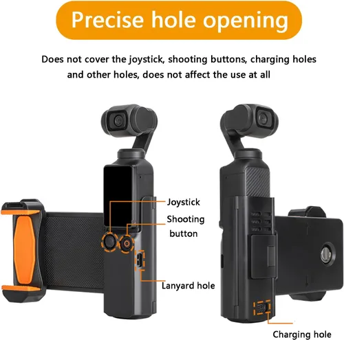 Miniatura 8 de Soporte de teléfono para DJI OSMO Pocket 4/3 Cámara Soporte de teléfono celular Adaptador de trípode Clip de teléfono Accesorios de expansión