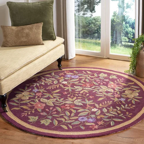 Miniatura 9 de SAFAVIEH Chelsea Collection - Alfombra decorativa de 1 pies 8 pulgadas x 2 pies 6 pulgadas, color negro, lana de campo francesa enganchada a mano
