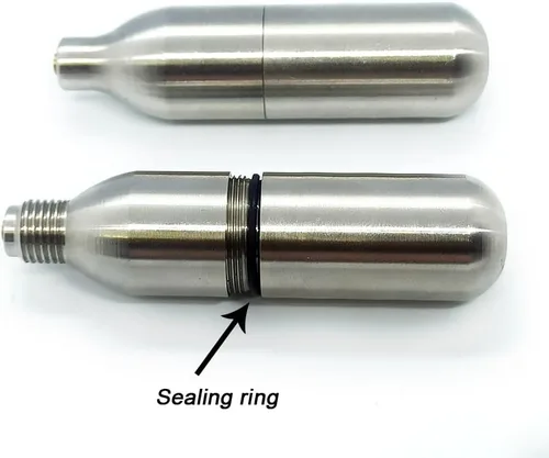 Miniatura 3 de Cartuchos de CO2 recargables de 0.28 oz, cartuchos de CO2 Tanque de CO2 de acero recargable de 0.28 oz de alta calidad para pistolas de Airsoft