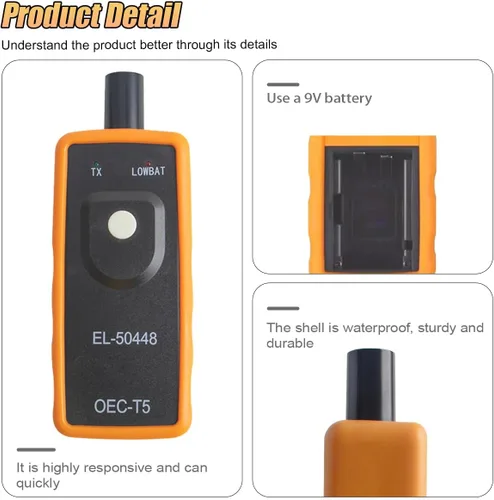 Miniatura 3 de ZIMISI EL-50448 Herramienta de restablecimiento TPMS, Sistema de sensor de monitoreo de presión de neumáticos OEC-T5, herramienta de activación