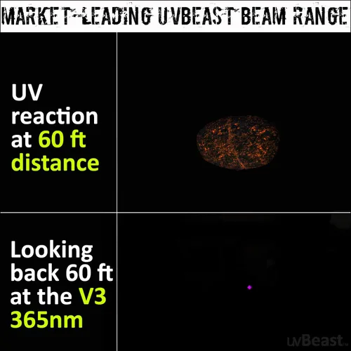 Miniatura 7 de uvBeast Nueva linterna UV de luz negra V3 de 365 nm – Alta definición ultravioleta – Alta potencia y largo alcance de grado profesional de haz mejor