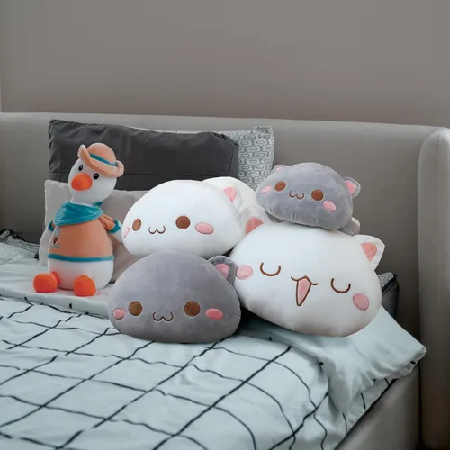 Miniatura 5 de AFAN Animales de peluche de gato, bonita y suave almohada de felpa de gato, juguetes de peluche kawaii, decoración de habitación, regalos para niños