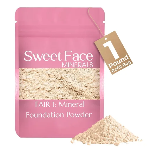 Miniatura 19 de Sweet Face Minerals - Recambio de polvo de base (BEIGE) (bolsa de 0.42 oz) por Sweet Face Minerals, polvo de maquillaje ligero y mineral suelto