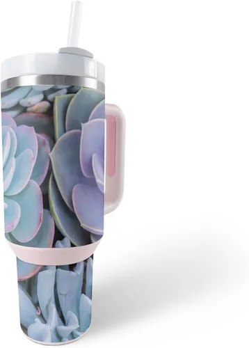 Miniatura 21 de MightySkins Skin - Vaso de vinilo compatible con Stanley The Quencher H2.0 FlowState de 40 onzas, color turquesa sólido, funda protectora, duradera
