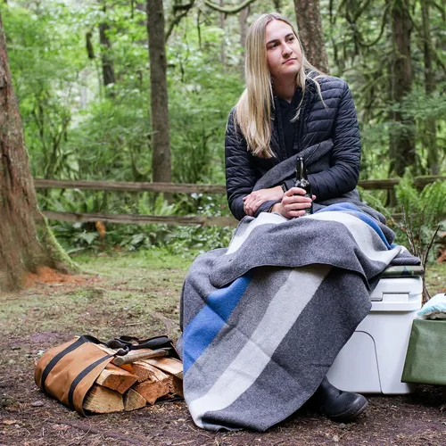 Miniatura 7 de Arcturus Rainier Manta de Lana - 4.5 libras cálida, pesada, lavable, grande Ideal para camping, al aire libre, supervivencia y kits de emergencia