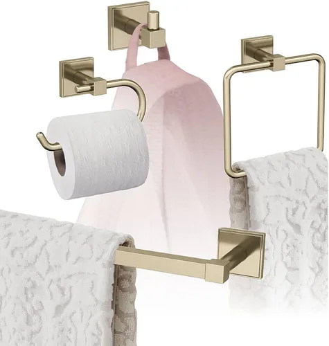 Miniatura 12 de Amerock Níquel cepillado Appoint 5 piezas Juego de accesorios de baño