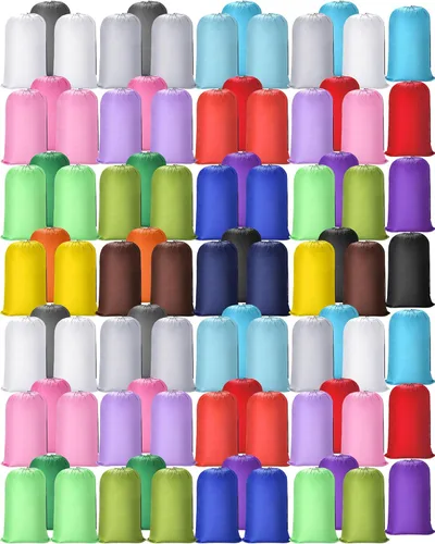 Miniatura 11 de Sanwuta 40 bolsas de lavandería grandes de 38 x 24 pulgadas, bolsas de lavandería de viaje a granel con cierre de cordón, lavables, resistentes