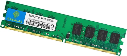 Miniatura 5 de Rasalas DDR2 4 GB Kit (2 x 2 GB) PC2-5300 667MHz RAM - PC2-5300U Udimm 2RX8 1.8V CL5 240 pines no ECC memoria de computadora de escritorio sin búfer