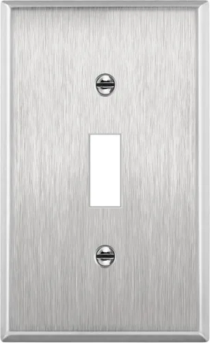 Miniatura 61 de ENERLITES Placa de Pared Metálica para Interruptor de Luz de Palanca, Acero Inoxidable 201, Resistente a la Corrosión, Tamaño Estándar 1-Gang 4.50