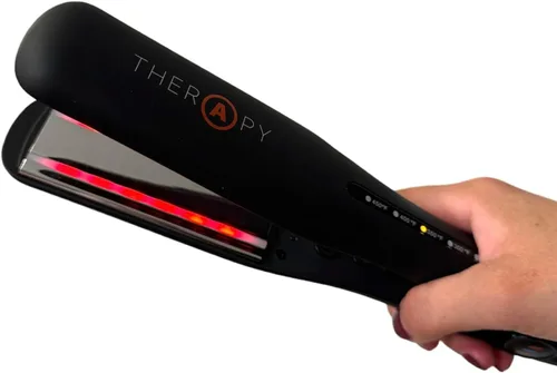 Miniatura 10 de Therapy Iron Gold Edition - Placas de cerámica de 1 1/4 pulgadas con tecnología infrarroja que repara el cabello Dorado