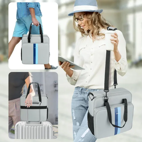 Miniatura 6 de Bolsa de viaje para cafetera, compatible con Keurig K-Mini, funda de transporte para cafetera de una sola porción compatible con K-Mini Plus con Gris