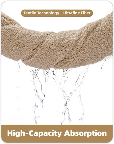 Miniatura 6 de Color&Geometry Alfombras de baño antideslizantes lavables, 17"x30" de tamaño estándar color beige suave, alfombra de baño súper absorbente