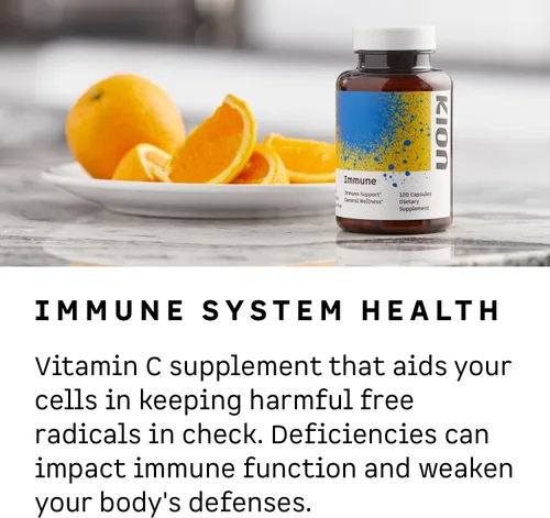 Miniatura 4 de Kion Suplemento de apoyo inmunológico - Suplemento de vitamina C - Vitamina C y zinc para el bienestar diario - 500 mg de vitamina C
