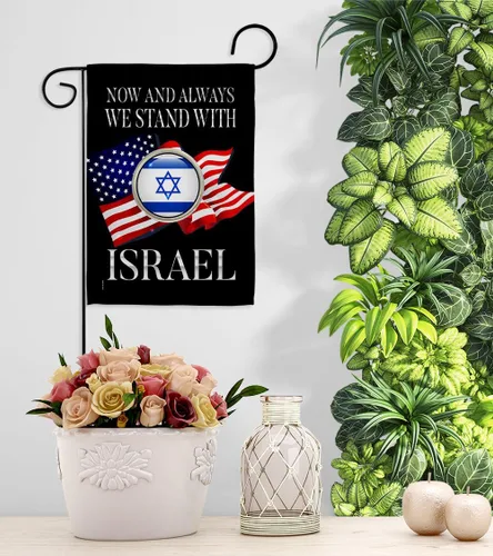 Miniatura 9 de Israel Flag Paquete de 2 banderas con texto en inglés «We Stand» para exteriores, tapiz, pared, habitación, póster de bandera israelí, campamento