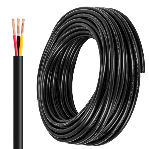 Miniatura 20 de Cable eléctrico calibre 10 con 2 conductores de cobre puro, libres de oxígeno, trenzados, de cloruro de polivinilo, flexible, para tiras