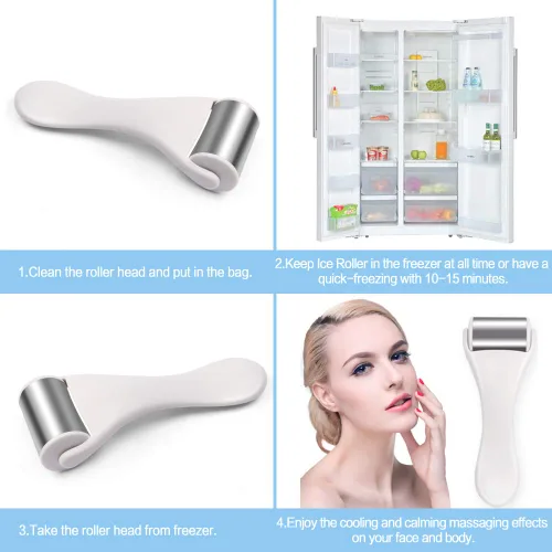 Miniatura 4 de MAANGE Rodillo de hielo para cara y ojos, hinchazón, migraña, alivio del dolor y lesiones menores, productos para el cuidado de la piel, masajeador