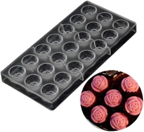 Miniatura 16 de Grainrain - Molde de policarbonato para chocolate, molde de barra de chocolate, 4 cavidades (19394)