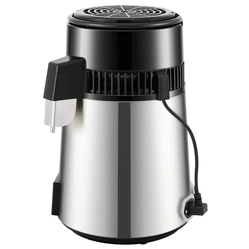 Miniatura 12 de VEVOR Destilador de agua de 1.1 galones, 0.4 galones/h, máquina purificadora de agua destilada 1750W con temporizador de 0-99H, pantalla de Plateado