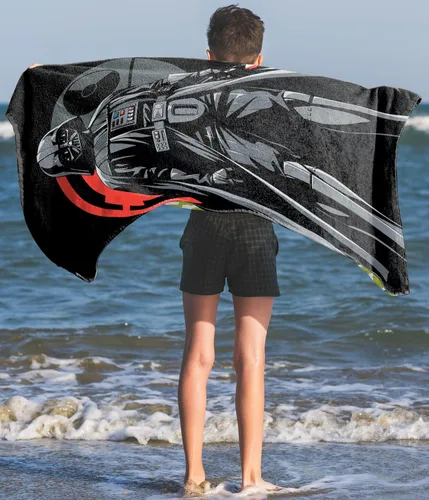 Miniatura 2 de Jay Franco Star Wars Darth Vader Toalla de baño/piscina/playa - Toalla de 100% algodón súper suave y absorbente para niños, mide 28 x 58 pulgadas