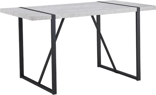 Miniatura 6 de 55 inch Kitchen Table for 4 People, Rectangular Dinner Table Easy Assembly, (Gray)(ONLY Table) UA736