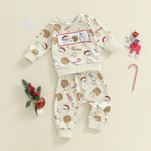 Miniatura 123 de Conjunto de camisa larga y divertida para bebé niño y niña, ropa de primera Navidad, 6, 12, 18, 24 meses, 2T