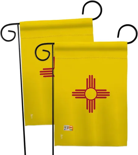 New Mexico Garden Flags 2pcs Pack Americana States USA American Territories Republic Country Particular Area Small Decorative Gift Yard House Banner