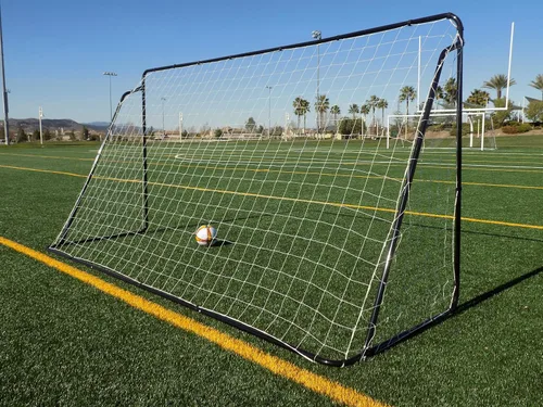Miniatura 4 de Portería de fútbol de acero galvanizado recubierto de polvo de 12 x 6 pies con red. Ayuda de entrenamiento portátil AYSO de tamaño reglamentario
