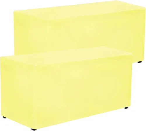 Miniatura 13 de PLOYMONO - Juego de 2 manteles ajustables, mantel de longitud hasta el suelo para mesa rectangular de 4 pies (122x61 cm) de poliéster, ideal