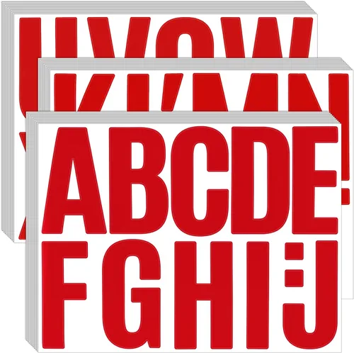 Miniatura 12 de Bemeol 340 piezas de 30 hojas de calcomanías de letras grandes de 4 pulgadas, calcomanías de letras del alfabeto autoadhesivas, calcomanías de Blanco
