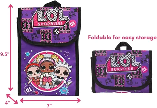 Miniatura 4 de LOL Surprise - Juego de artículos esenciales para la espalda y la escuela, color morado, talla 16 pulgadas, Púrpura, Mochila, viaje