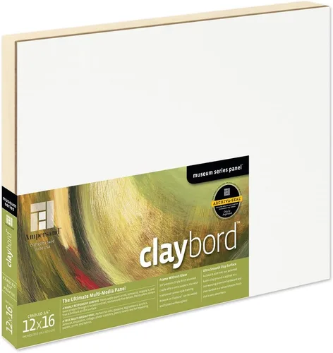 Miniatura 21 de Ampersand Art Supply Panel de pintura de madera: Serie Museo Claybord, 10 "x 10", 2" Perfil con acunado Perfil con cuna de 2