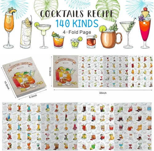 Miniatura 3 de Juego de 4 vasos grandes de Martini soplados a mano de 10 onzas, vasos de cristal con guía de cócteles, para Margarita, gigante, espresso, postre