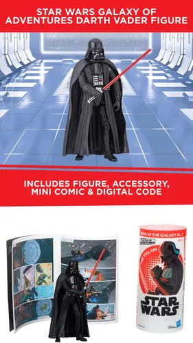 Miniatura 3 de STAR WARS Galaxy of Adventures Darth Vader Figura de acción de 3.75 pulgadas y mini cómic