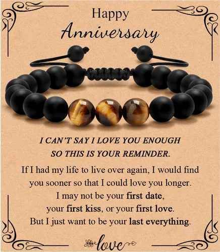 Miniatura 9 de Pulsera de regalos para hombres para papá hijo mi hombre novio marido hermano nieto abuelo papá bonus sobrino tío cumpleaños día del padre