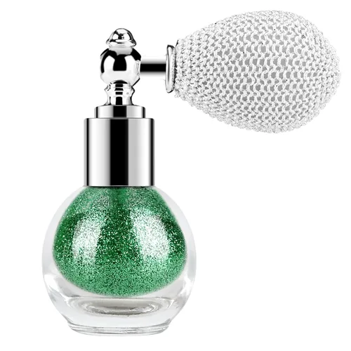 Miniatura 10 de KYDA Spray en polvo iluminador, spray de purpurina de alto brillo, maquillaje en polvo brillante, para cosméticos con purpurina facial y corporal