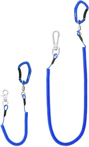 HERCULES M4 Fishing Lanyard, Fishing Pole Tether, Kayak Paddle Leash, Heavy Duty Retractable Coiled Lanyard for Fishing, Rods, Pliers, Boating,