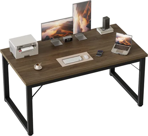 Miniatura 35 de Mericonia Escritorio para computadora de 40 pulgadas, escritorio ejecutivo moderno y grueso, mesa de escritura simple resistente para el hogar, roble