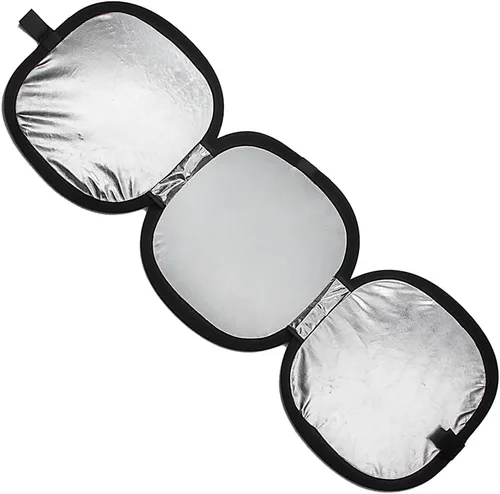 Miniatura 2 de Fotodiox Disco plegable de mano, reflector de tres pliegues + tarjeta gris/balance de blancos digital combo