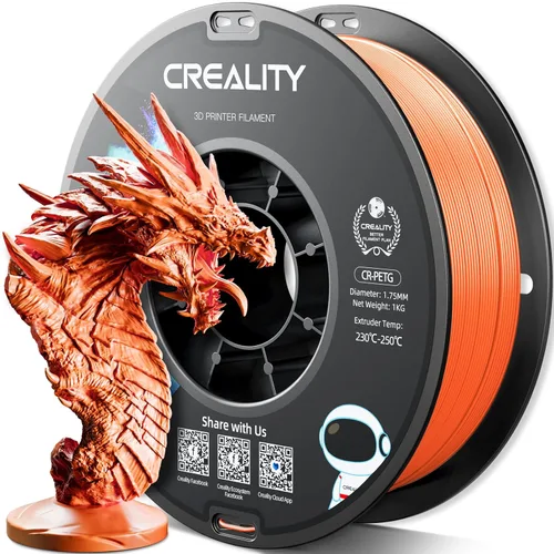 Miniatura 37 de Filamento PETG oficial para impresora 3D Creality de 0.069 in, 2.2 lbs, alta precisión, fuerte dureza, inodoro, mejor flujo, impresión 3D resistente