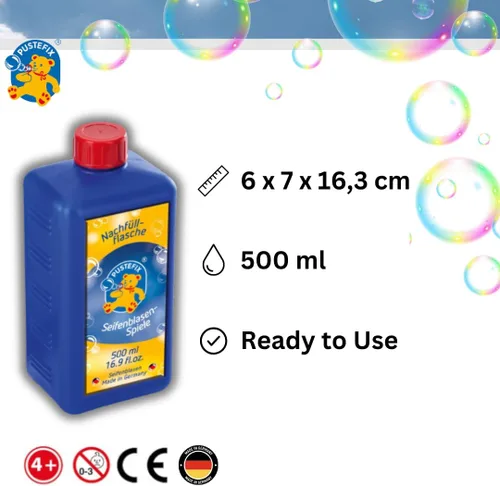 Miniatura 2 de PUSTEFIX Botella de repuesto de 16.9 oz de solución de jabón líquido de burbujas Pustefix Modelo: 505415
